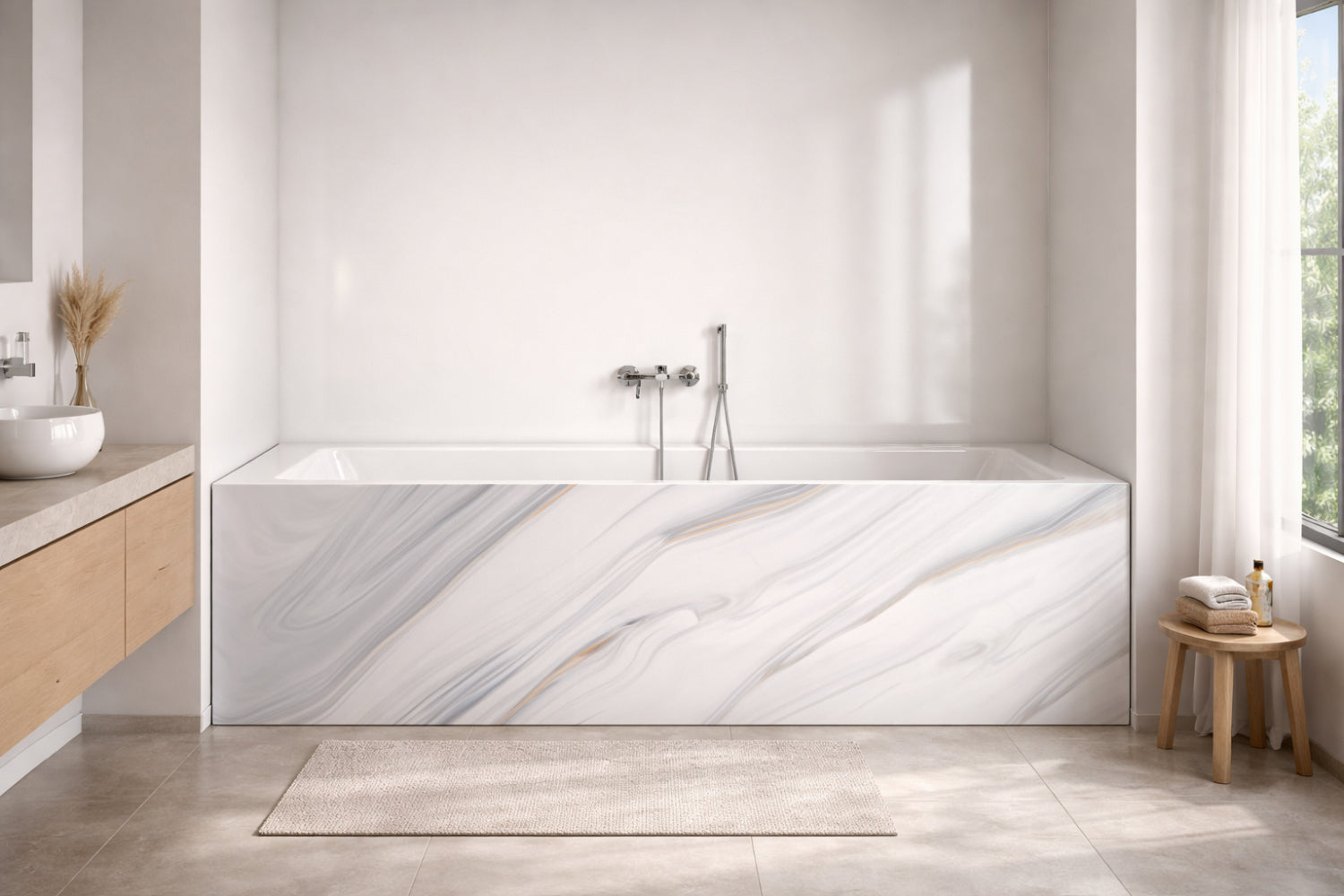 Badewannenverkleidung Marmoroptik
