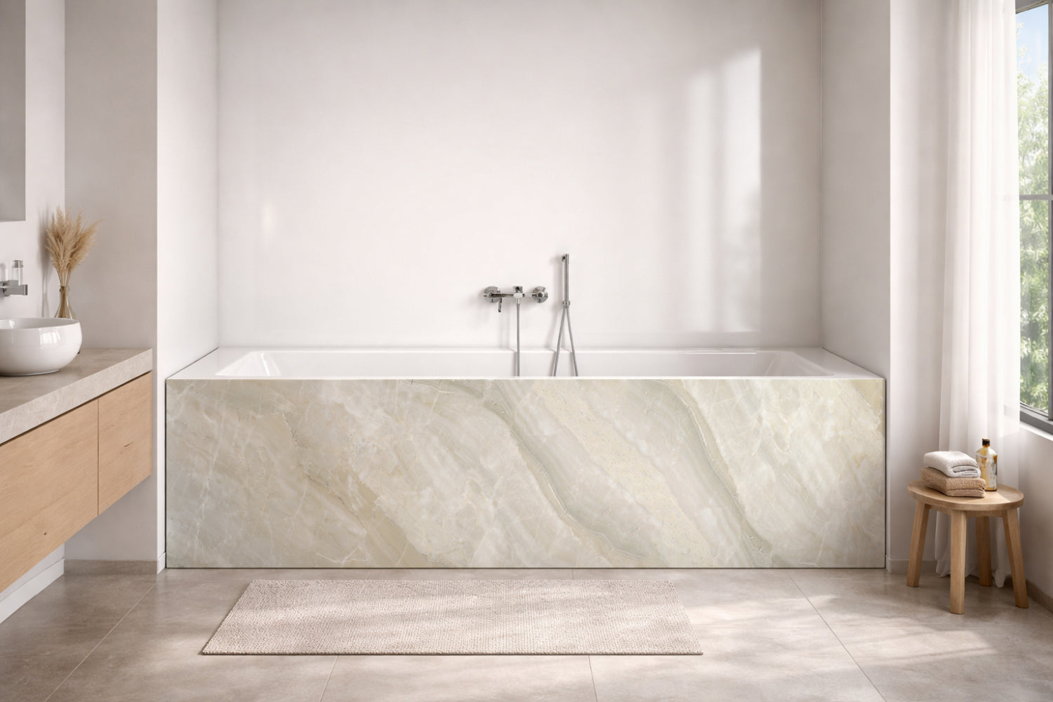 Badewannenverkleidung Marmoroptik