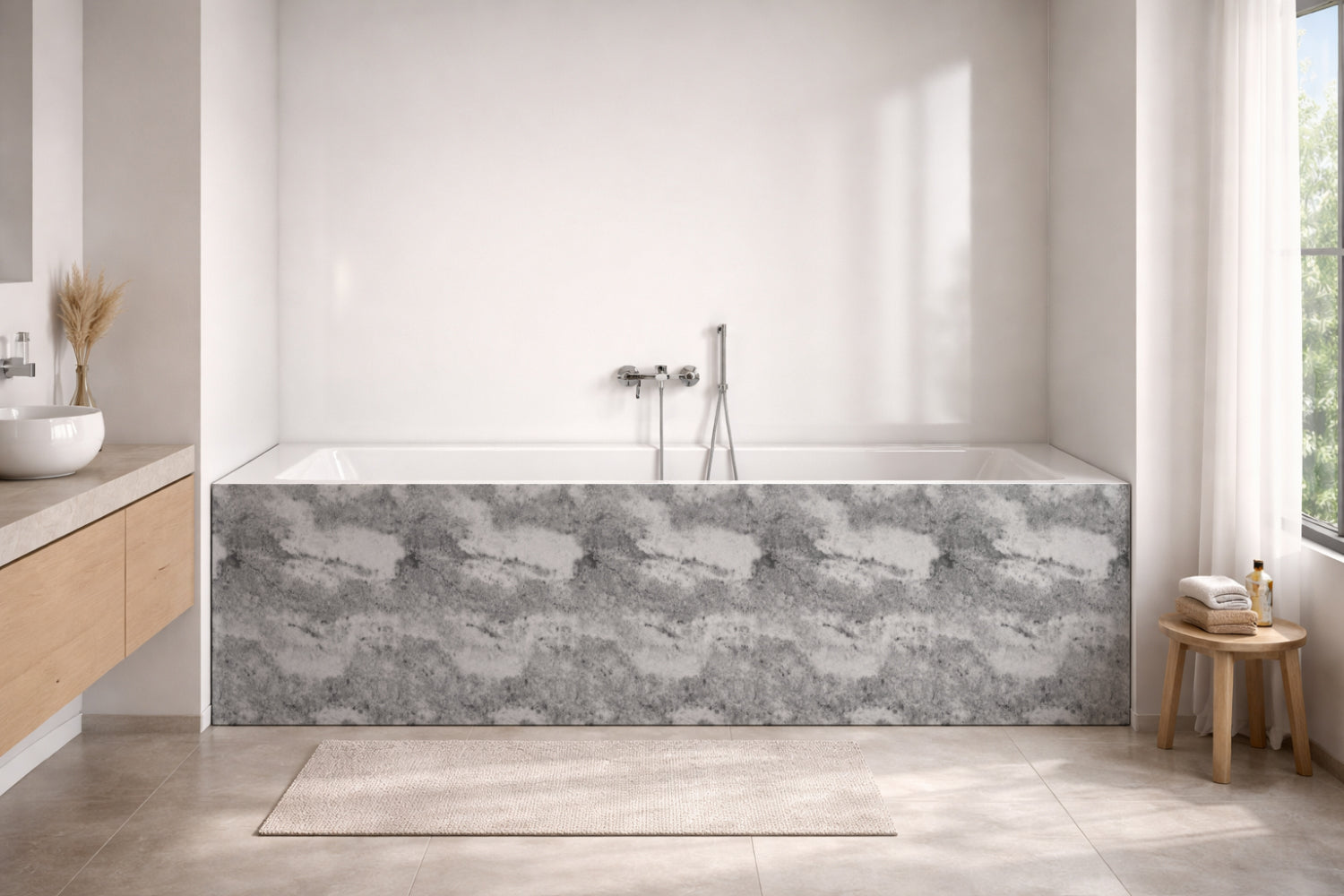 Badewannenverkleidung Marmoroptik