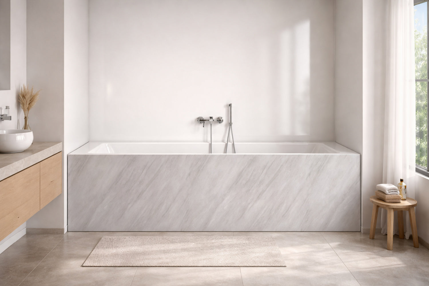 Badewannenverkleidung Marmoroptik