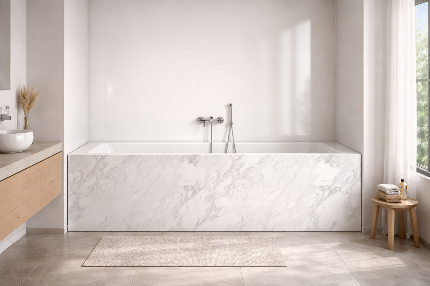 Badewannenverkleidung Marmoroptik