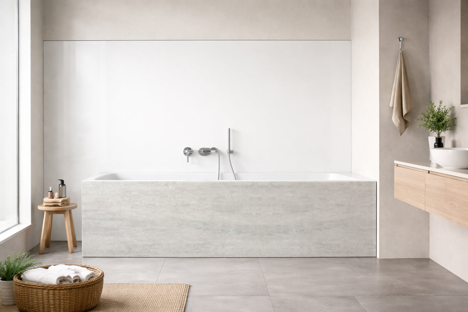Badewannenverkleidung Betonoptik