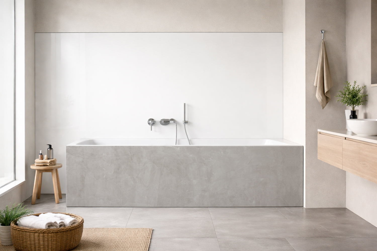 Badewannenverkleidung Betonoptik