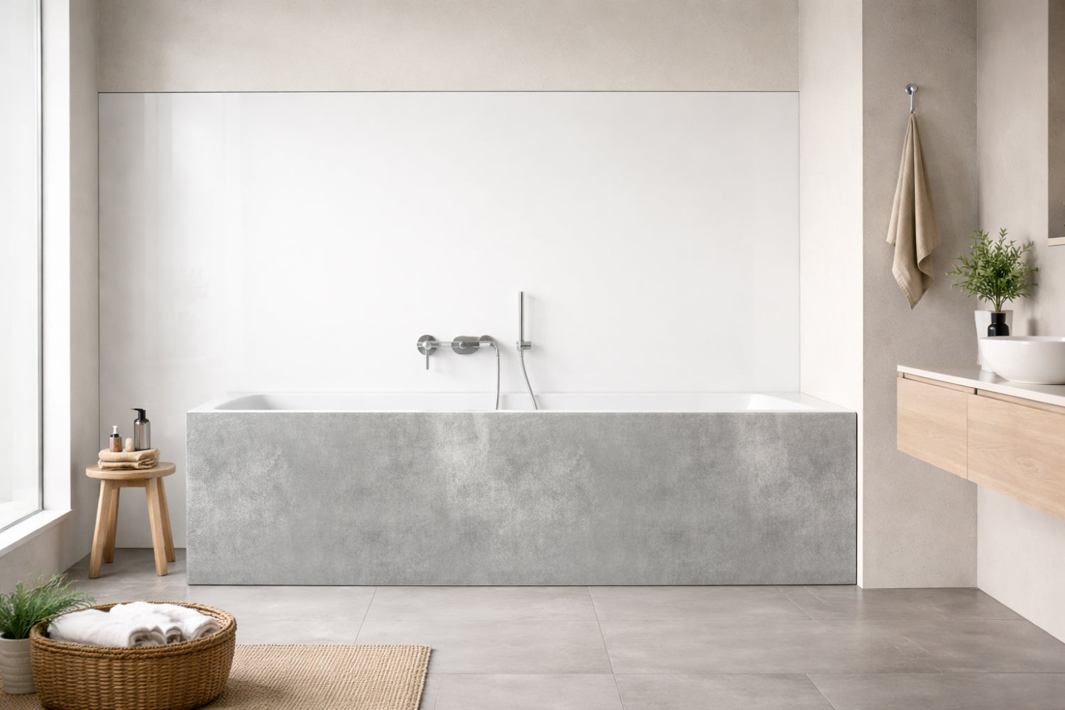 Badewannenverkleidung Betonoptik