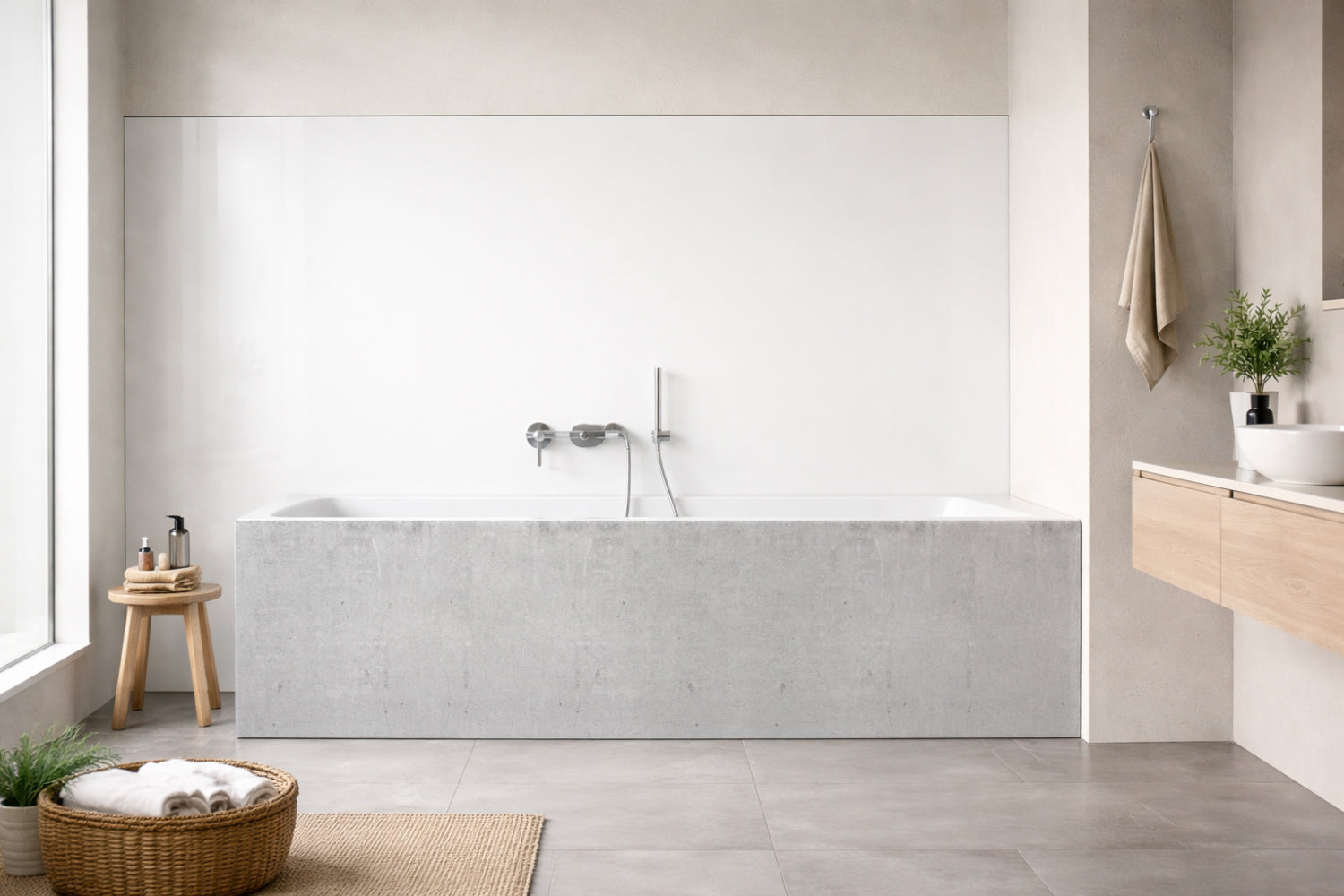 Badewannenverkleidung Betonoptik