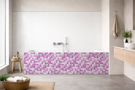 Badrückwand Fliesenoptik