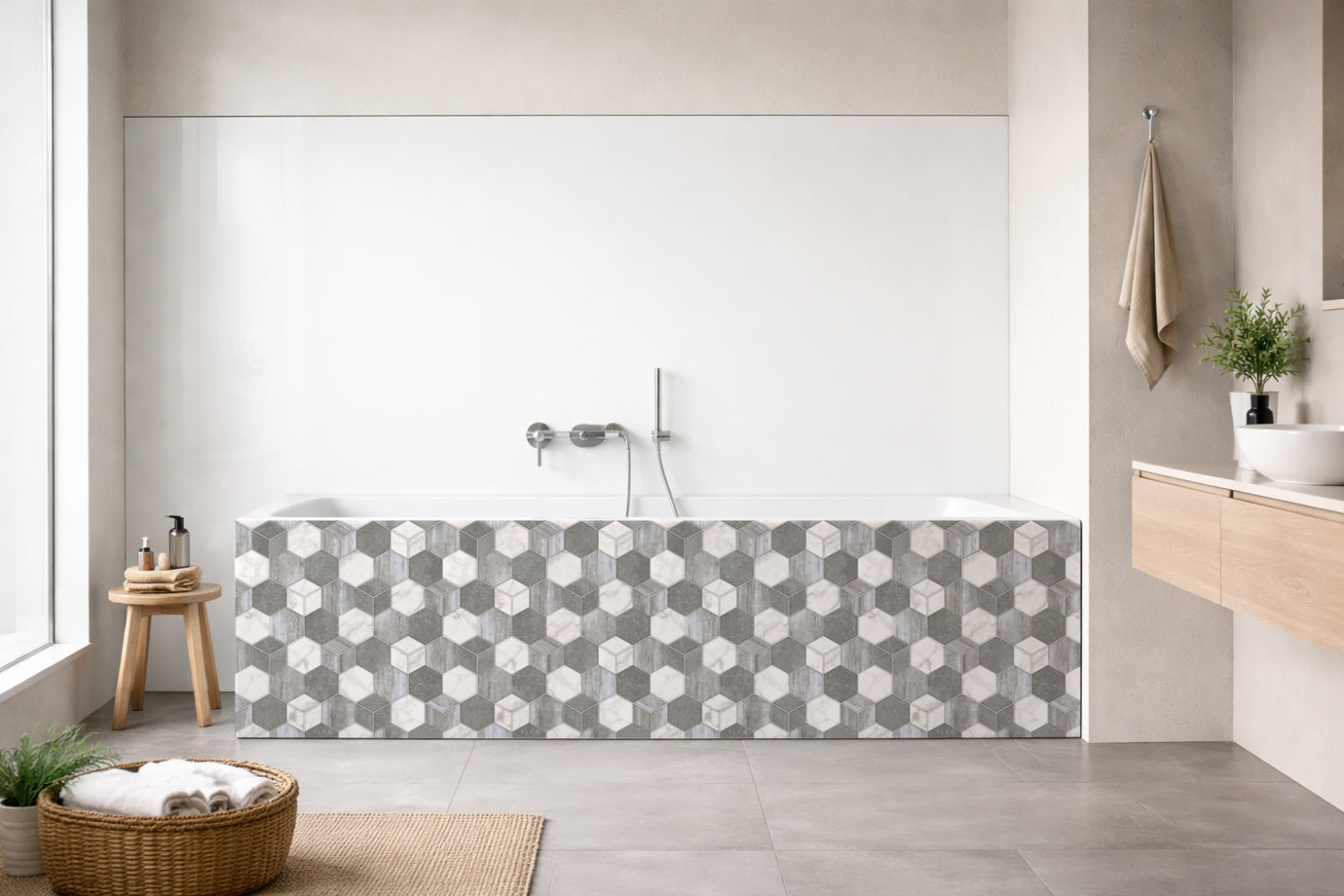 Badewannenverkleidung Fliesenoptik