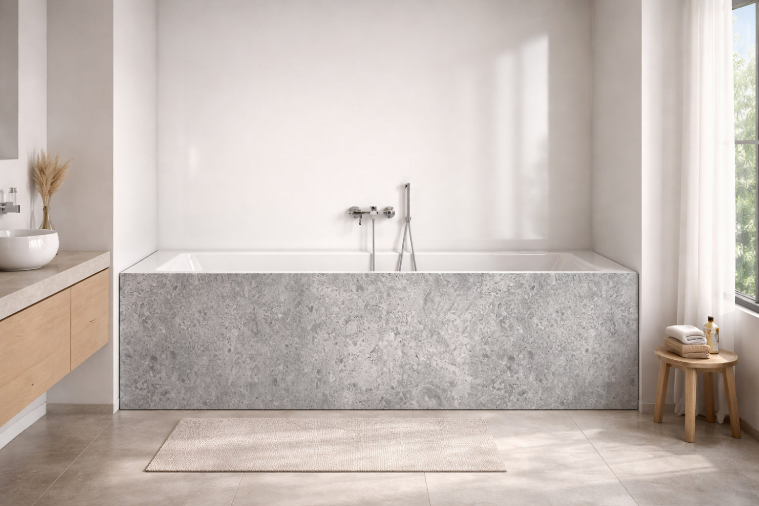 Badewannenverkleidung Betonoptik