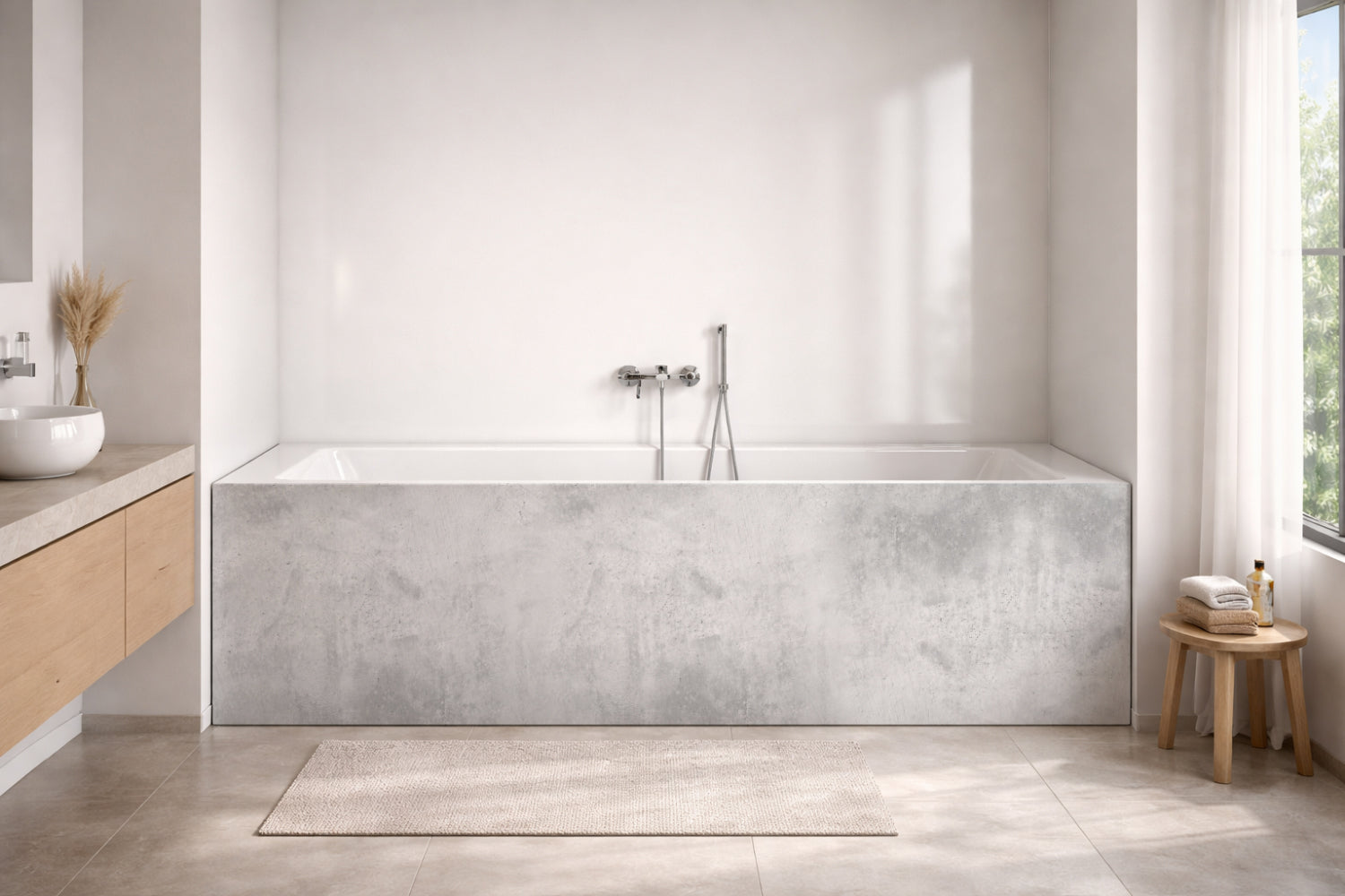 Badewannenverkleidung Betonoptik