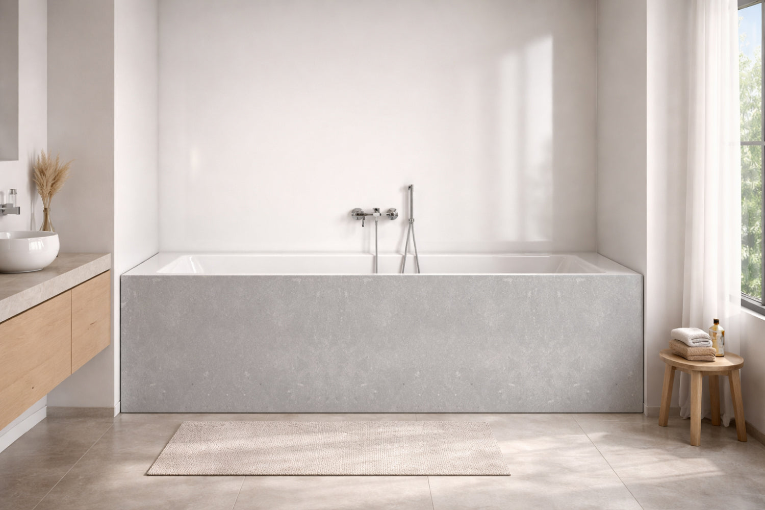 Badewannenverkleidung Betonoptik