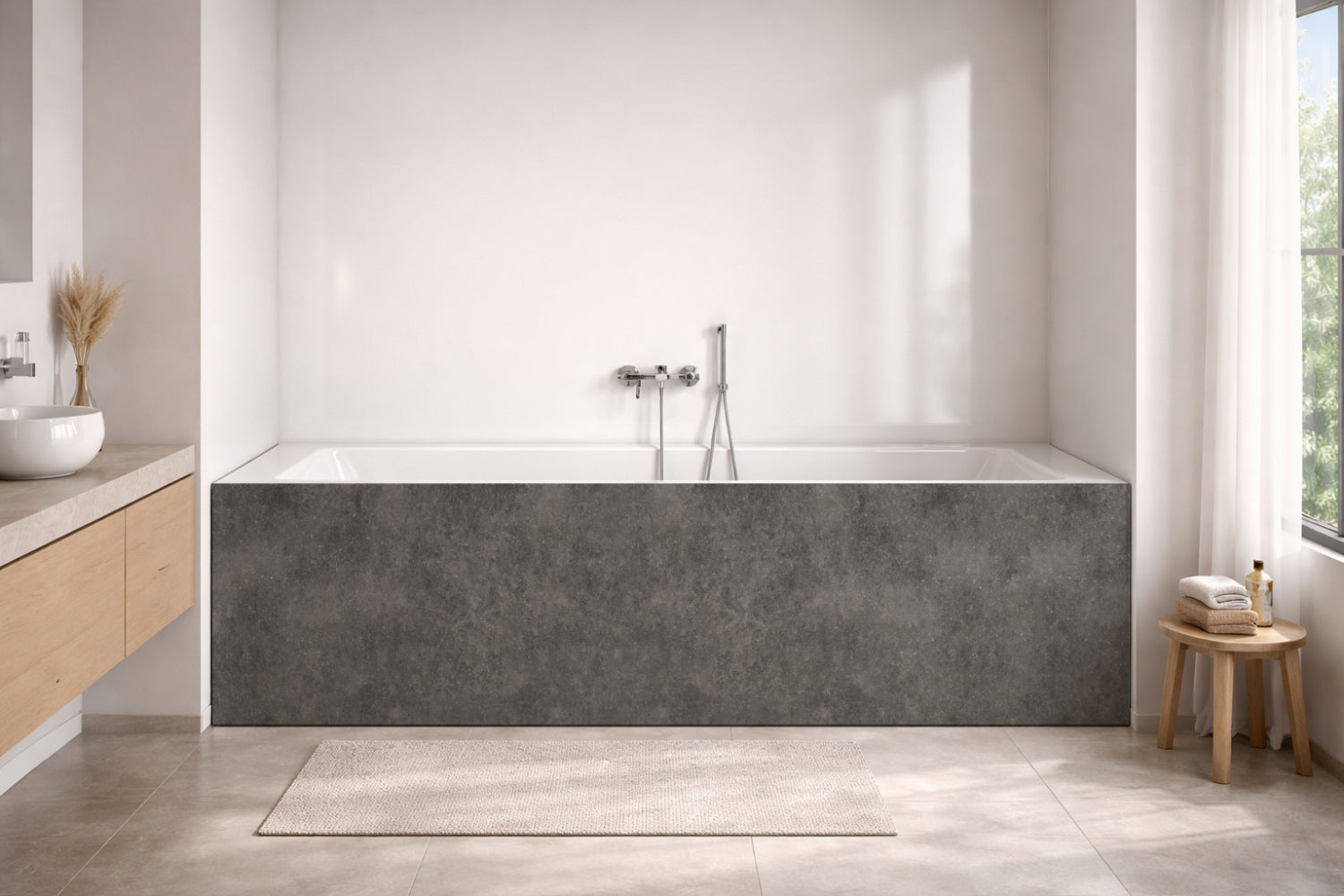 Badewannenverkleidung Betonoptik