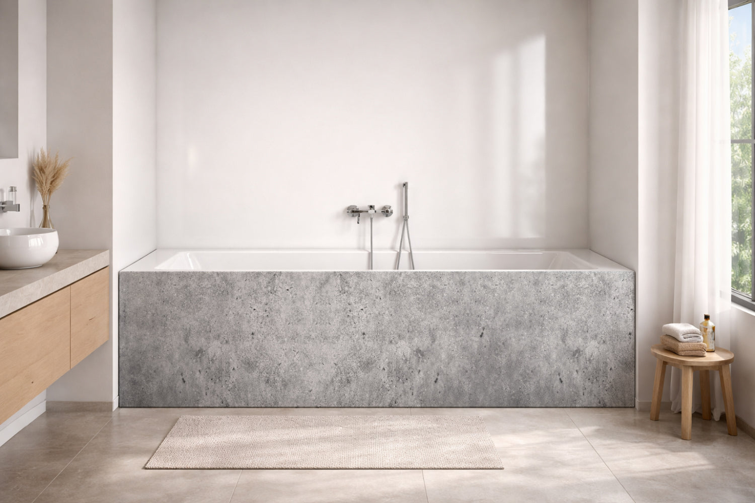 Badewannenverkleidung Betonoptik