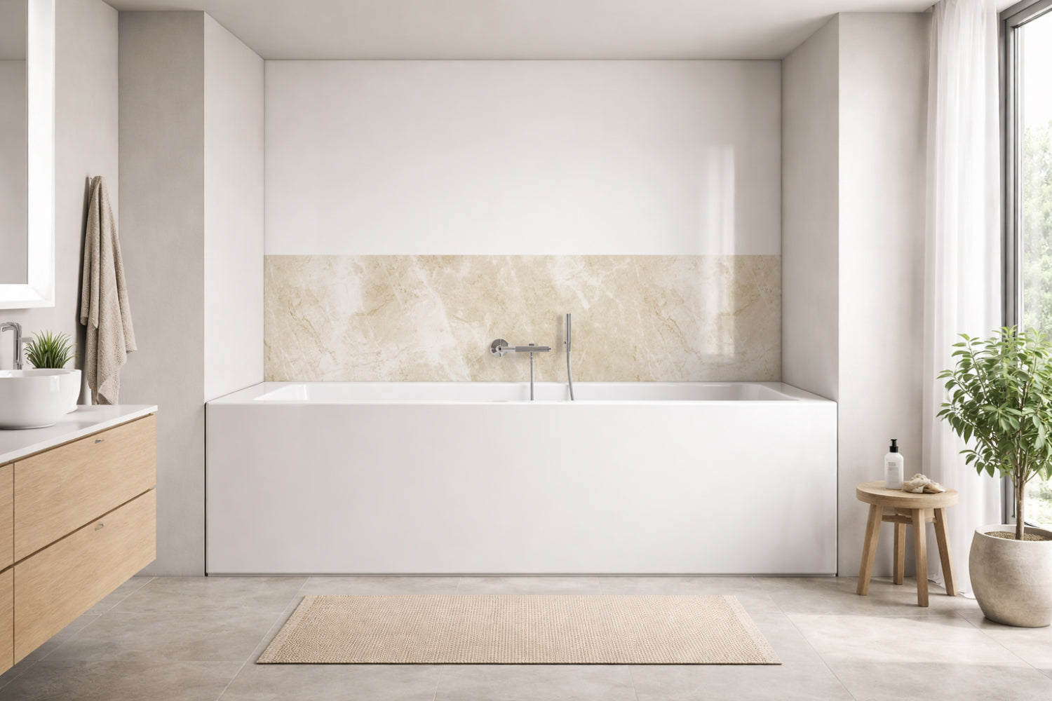 Badewannenverkleidung Marmoroptik