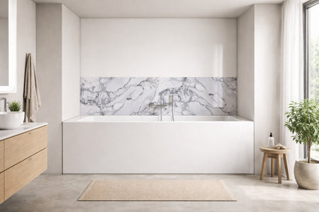 Badrückwand Marmoroptik