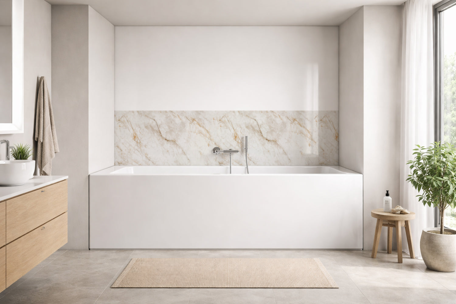 Badewannenverkleidung Marmoroptik