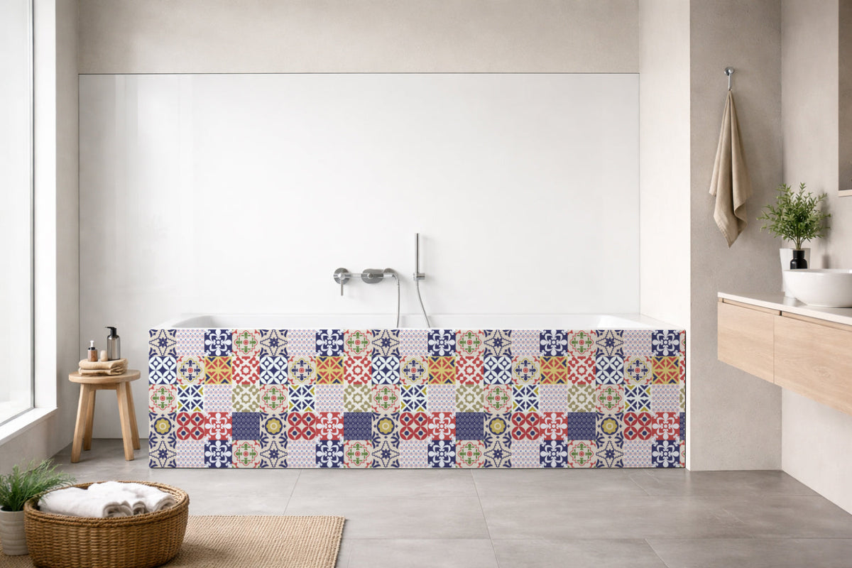 Badrückwand Patchwork