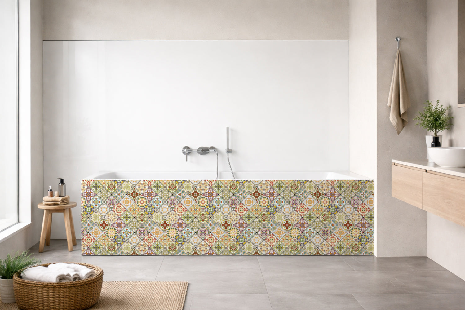 Badrückwand Patchwork
