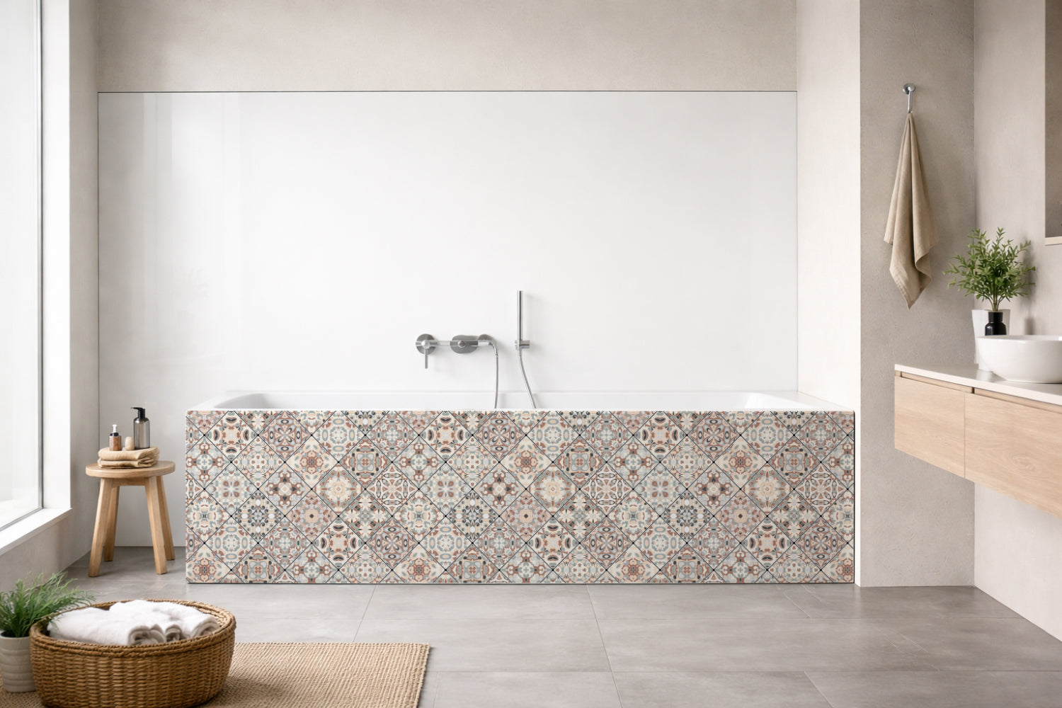 Badrückwand Patchwork