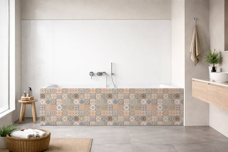 Badrückwand Patchwork