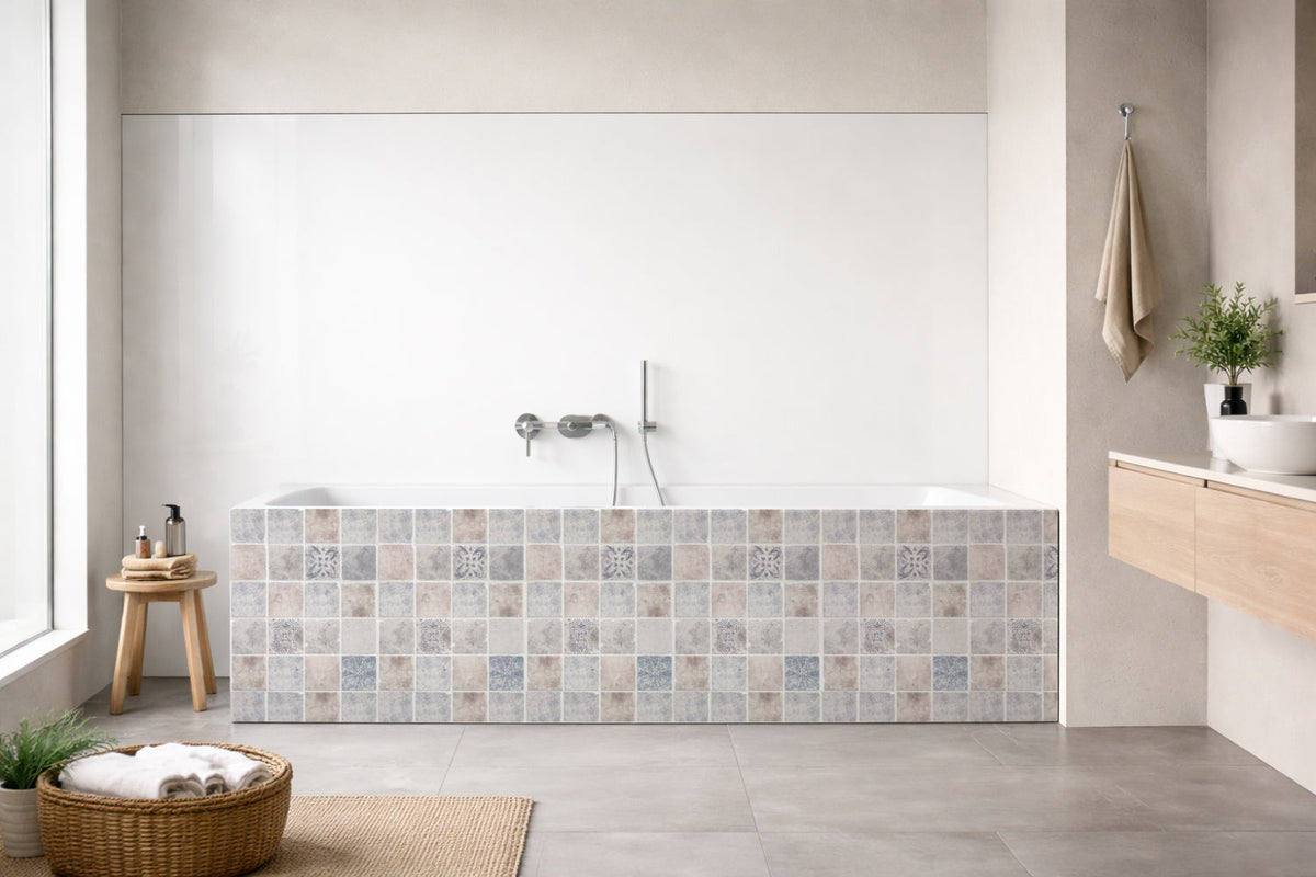Badrückwand Patchwork