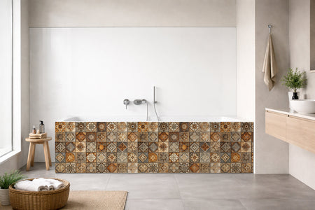 Badrückwand Patchwork