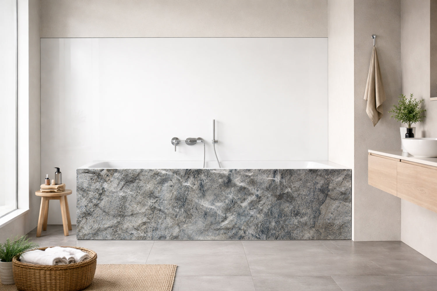 Badewannenverkleidung Steinoptik