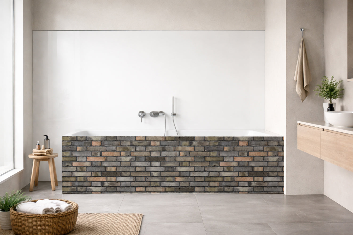 Badewannenverkleidung Steinoptik