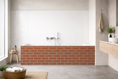 Badrückwand Steinoptik