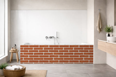 Badrückwand Steinoptik