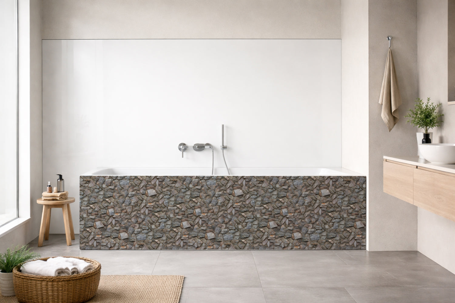 Badewannenverkleidung Steinoptik