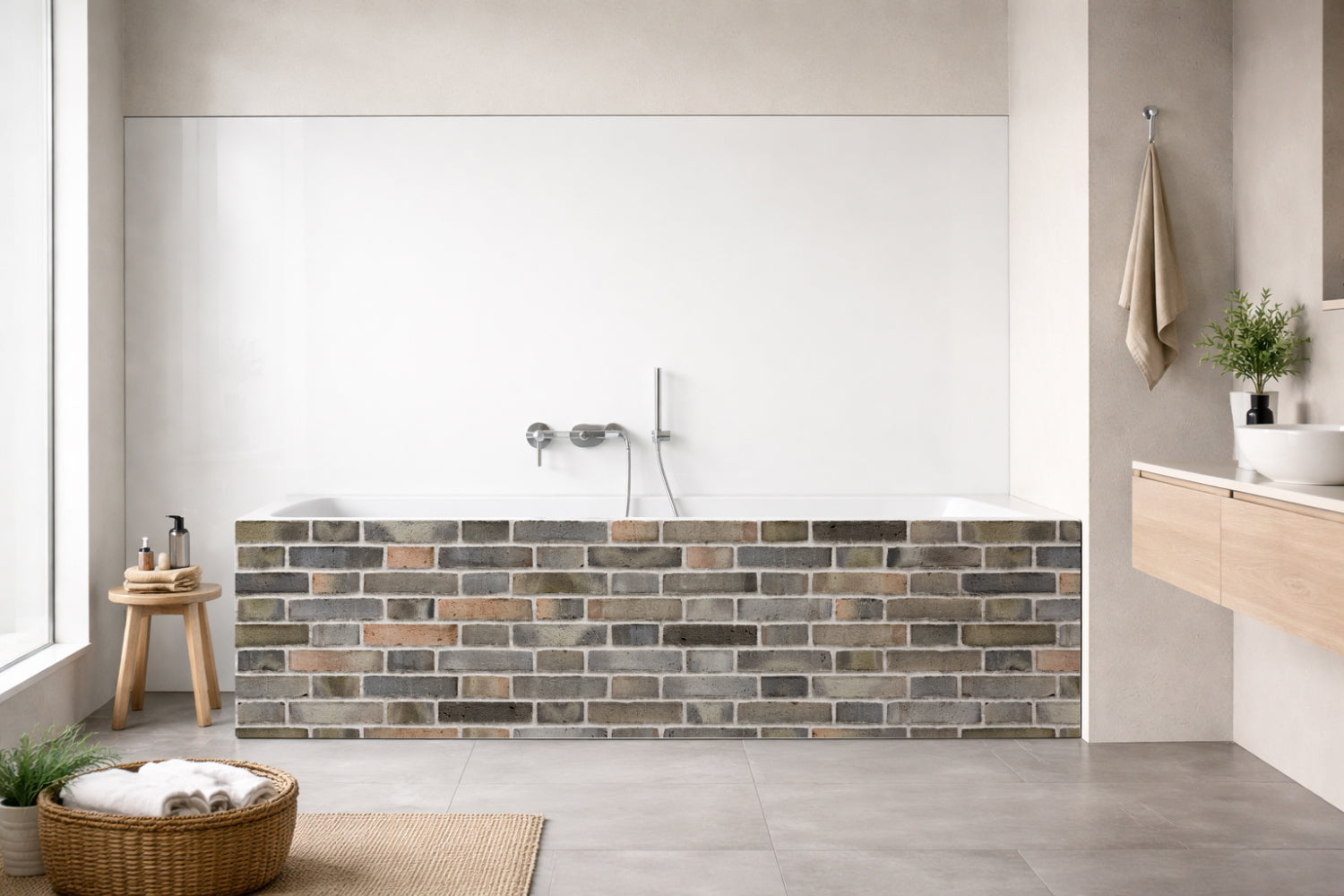 Badewannenverkleidung Steinoptik