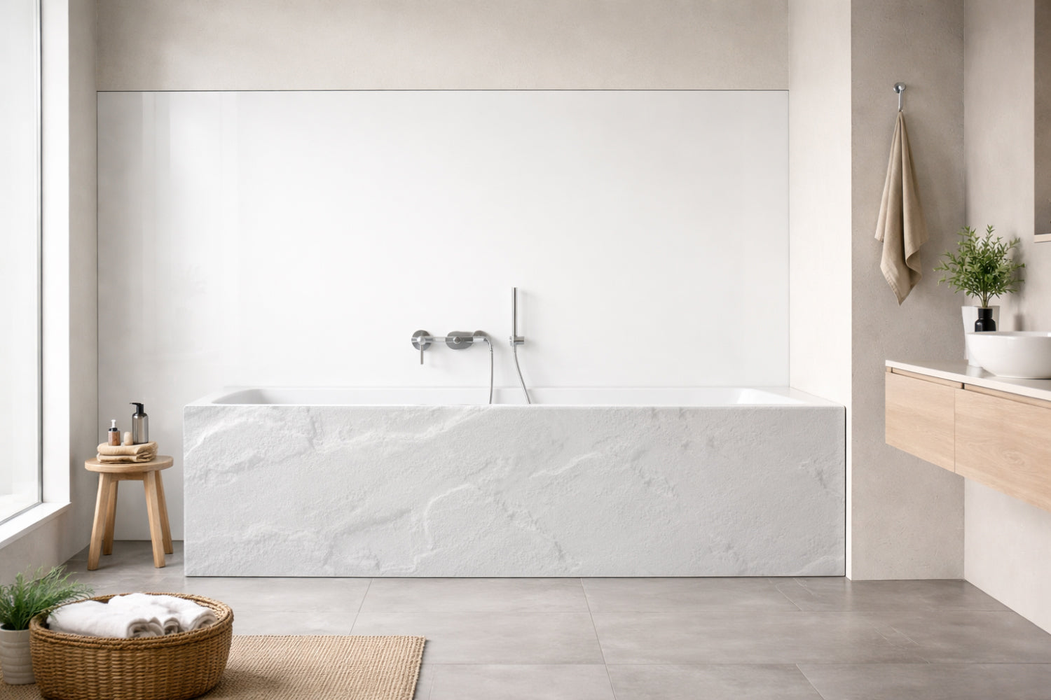 Badewannenverkleidung Steinoptik