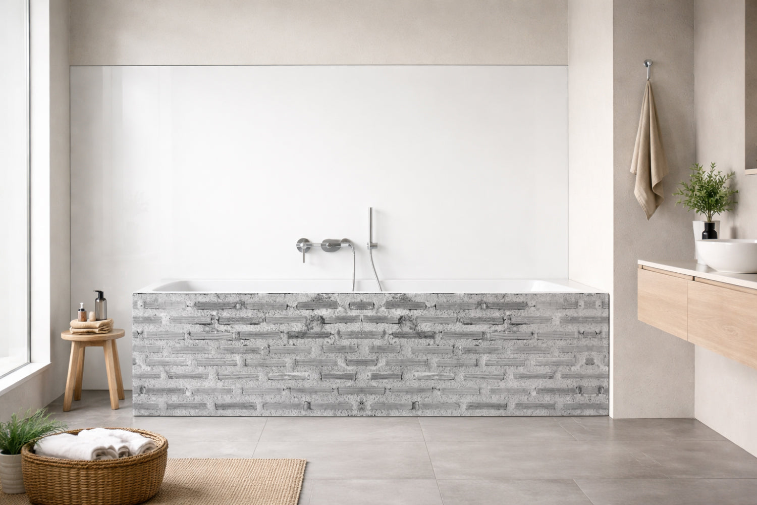 Badewannenverkleidung Steinoptik