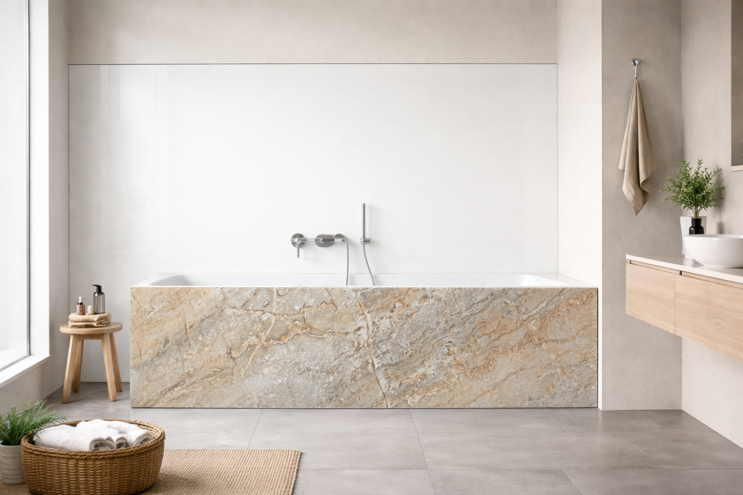 Badewannenverkleidung Steinoptik