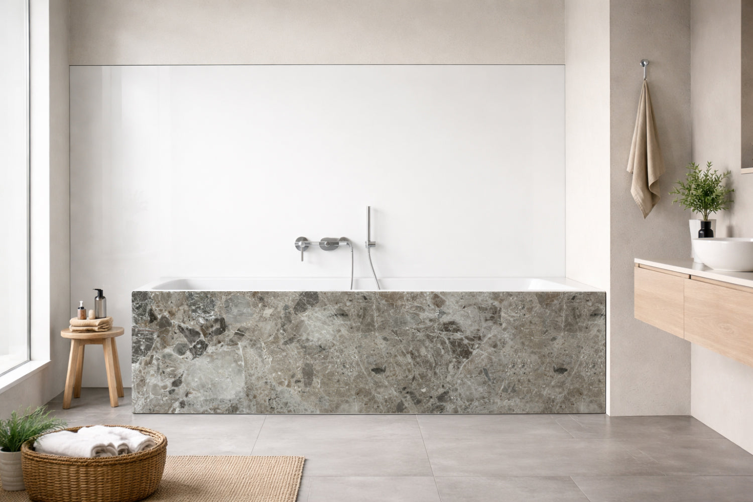 Badewannenverkleidung Steinoptik