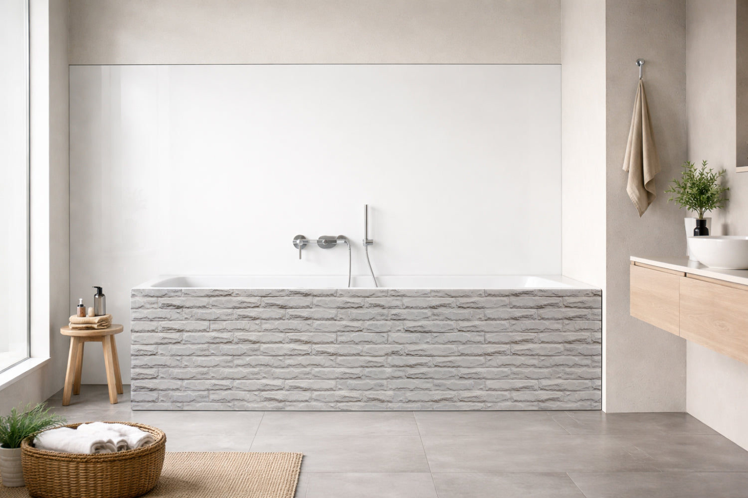 Badewannenverkleidung Steinoptik