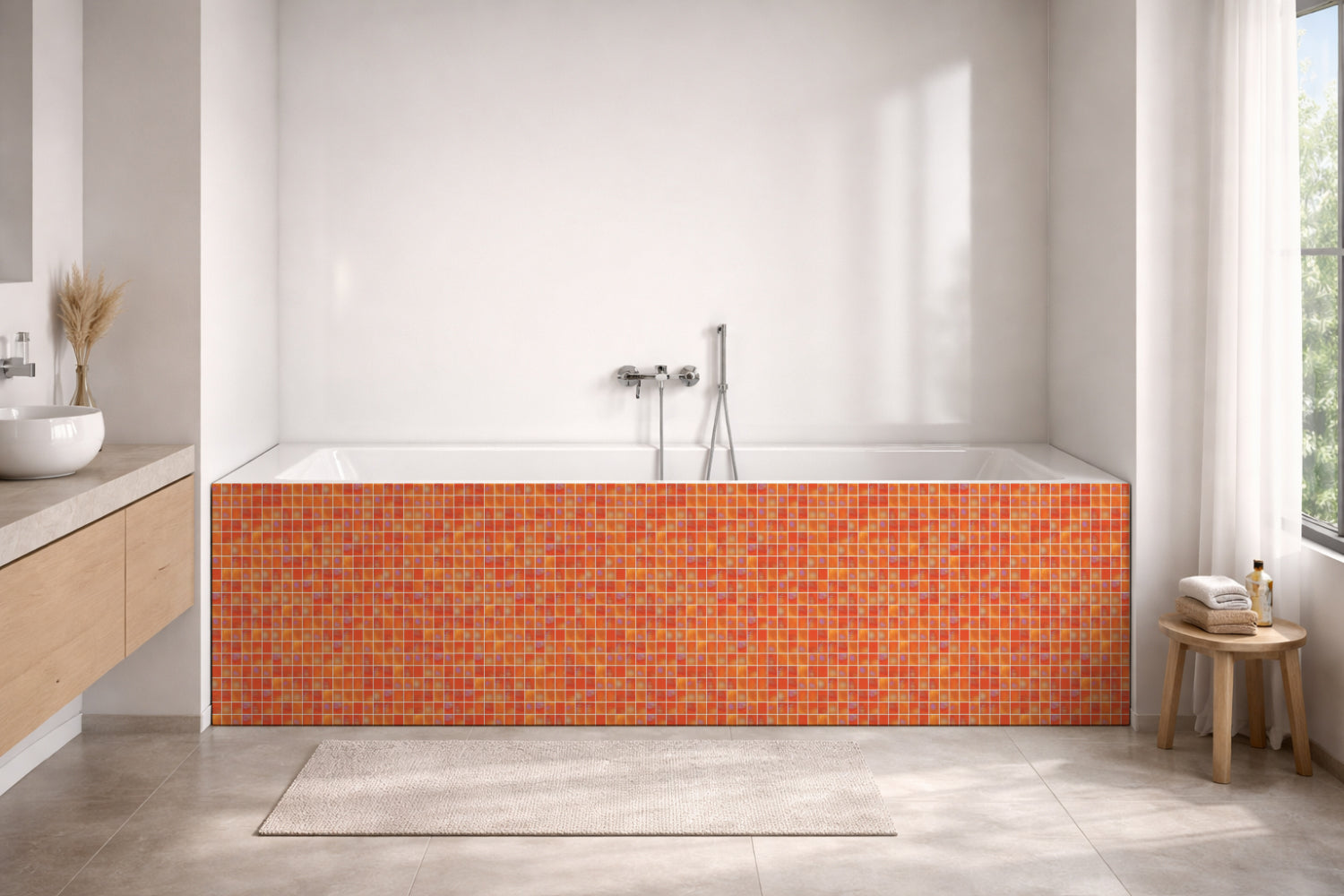 Badewannenverkleidung Fliesenoptik