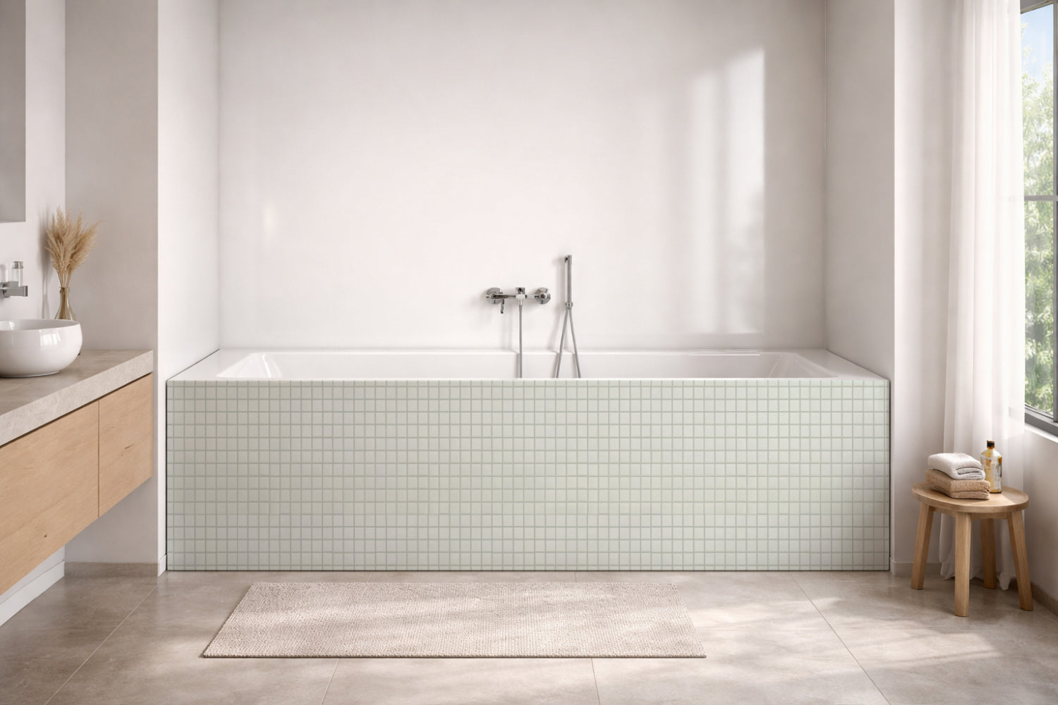 Badewannenverkleidung Fliesenoptik