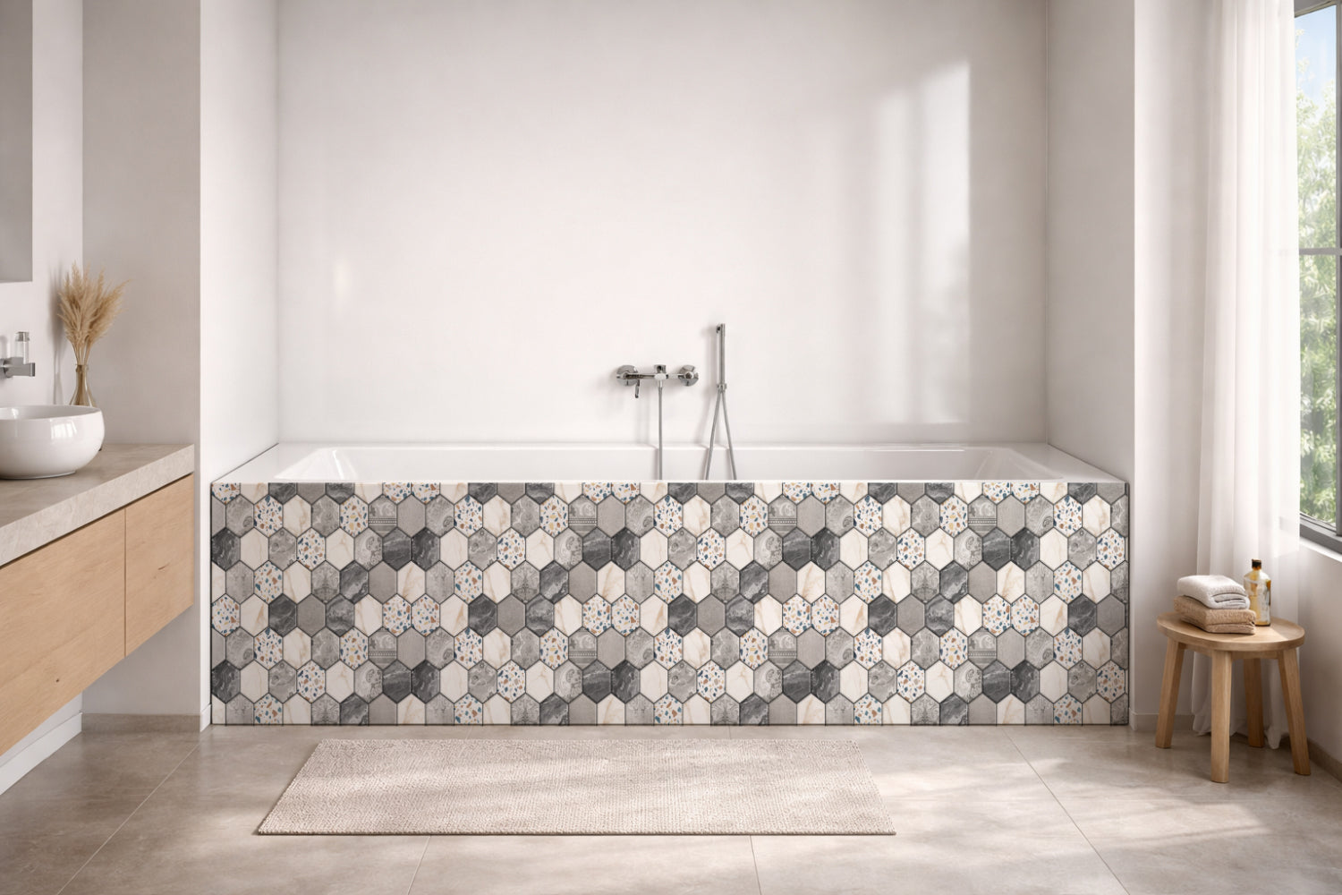 Badewannenverkleidung Fliesenoptik