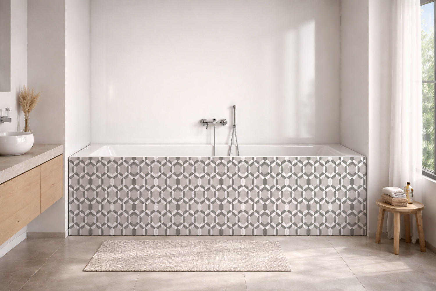 Badewannenverkleidung Fliesenoptik