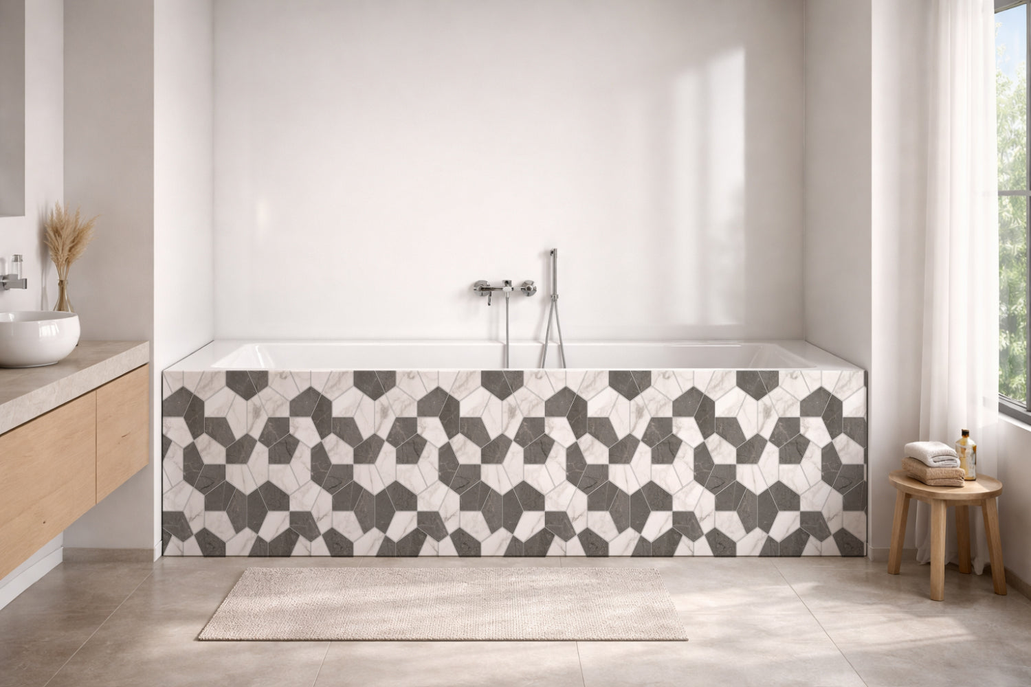 Badewannenverkleidung Fliesenoptik