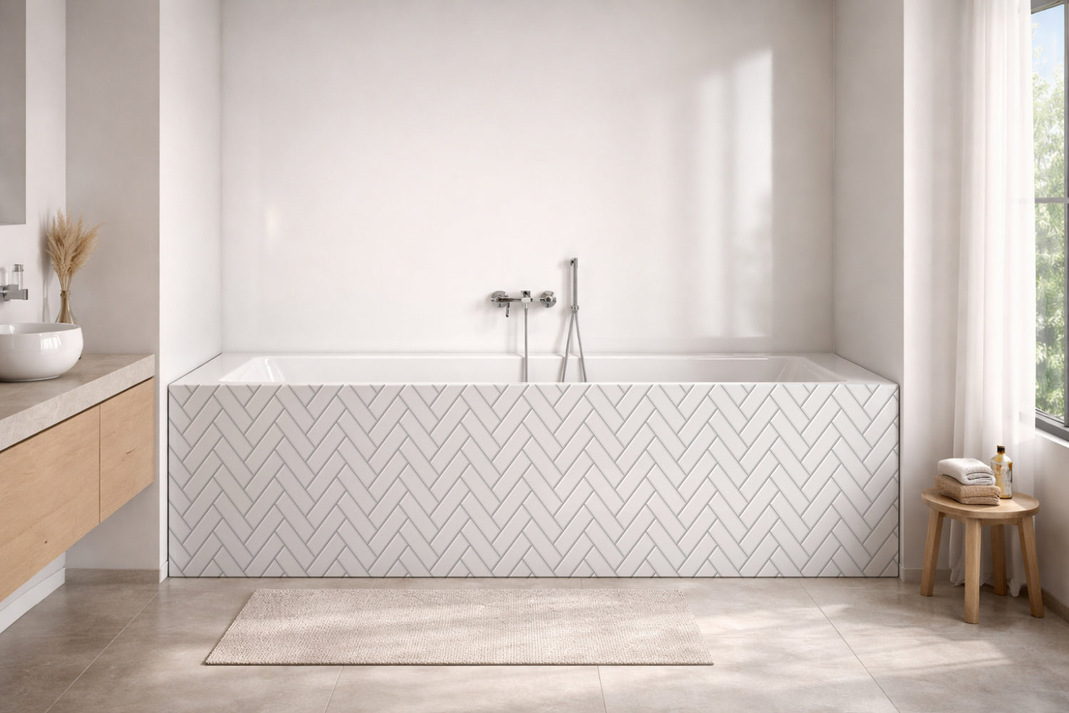 Badewannenverkleidung Fliesenoptik