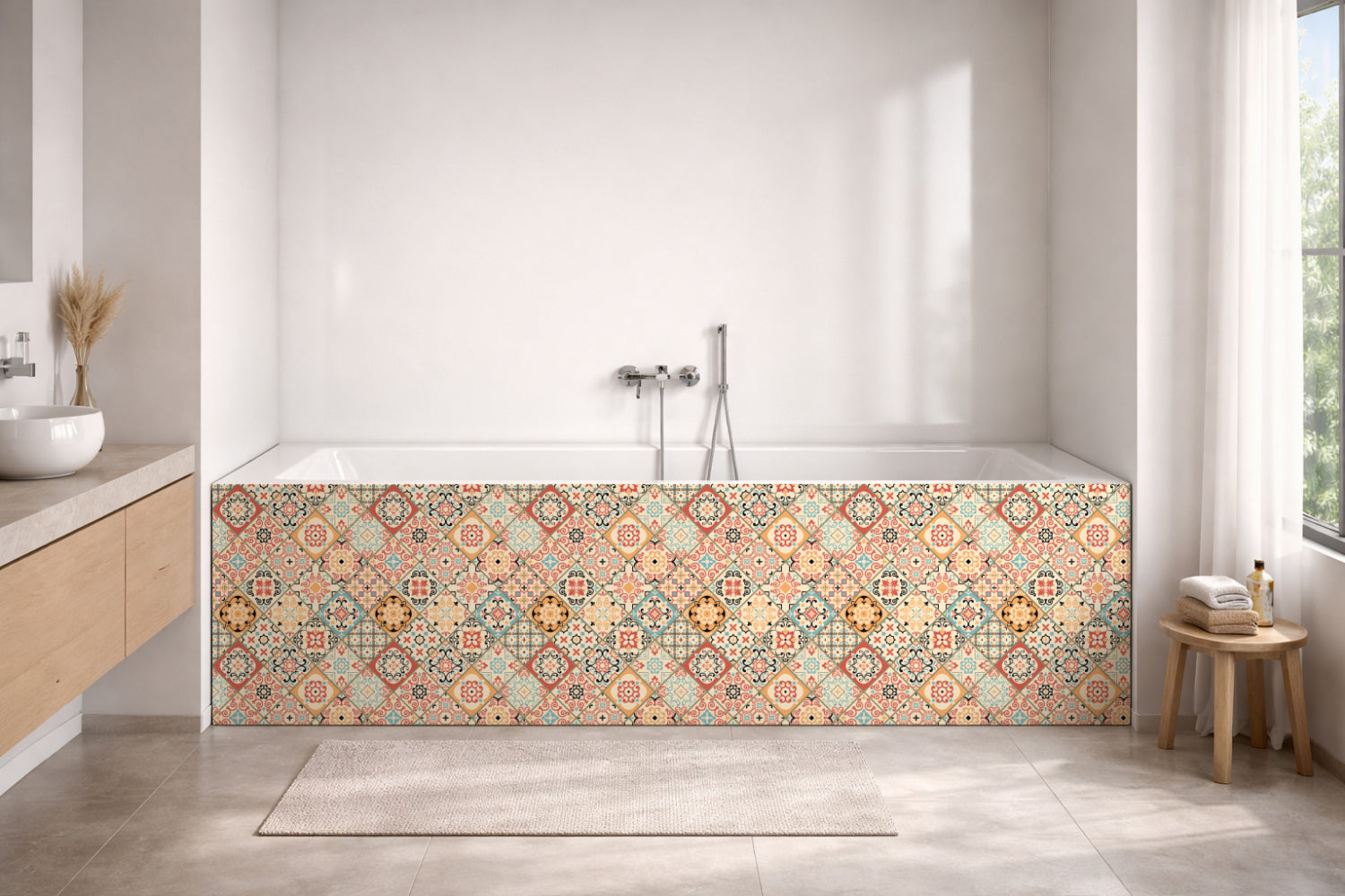 Badrückwand Patchwork
