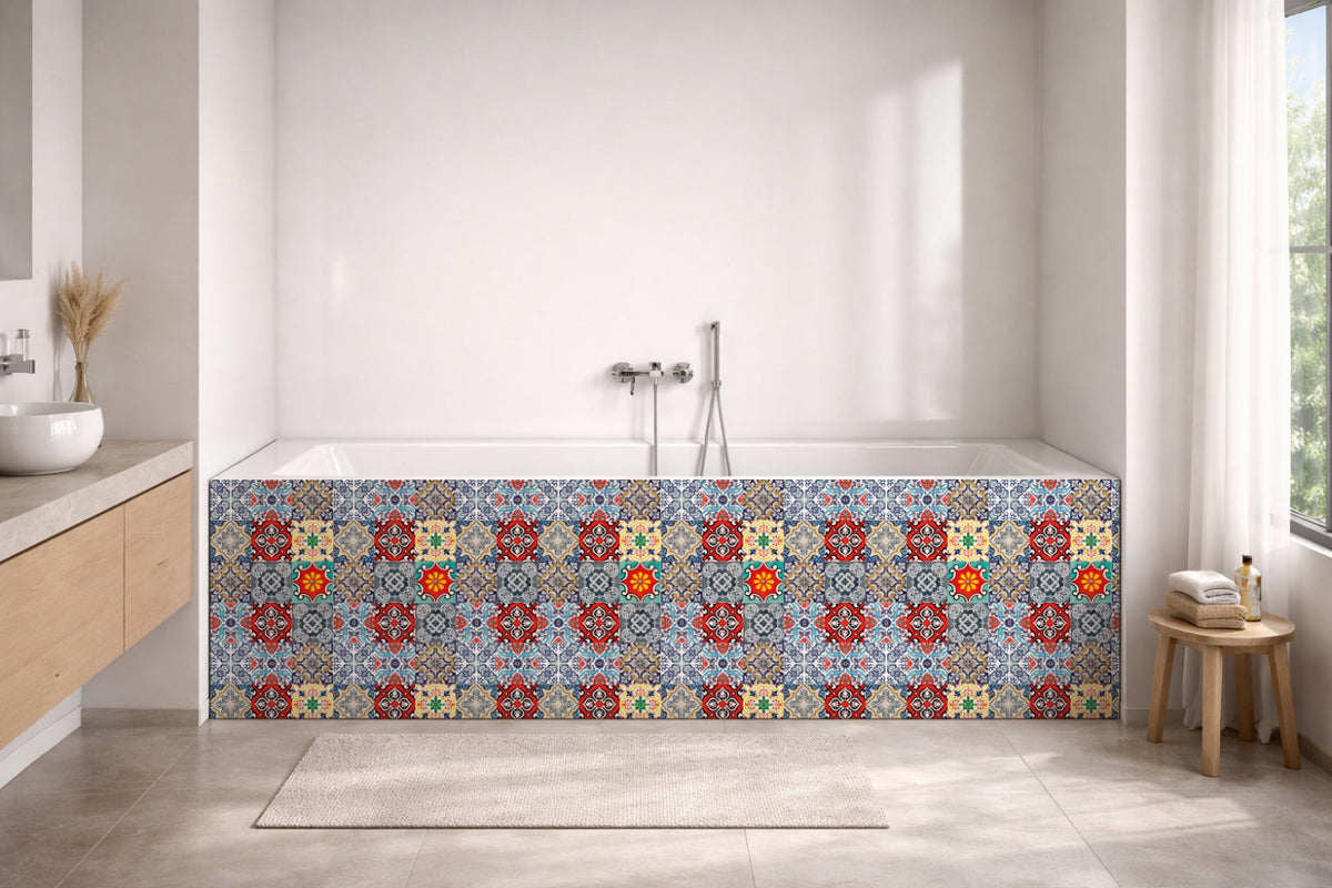 Badrückwand Patchwork