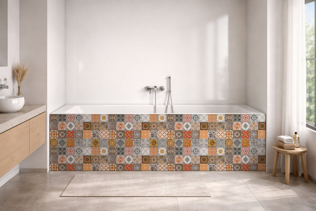 Badrückwand Patchwork
