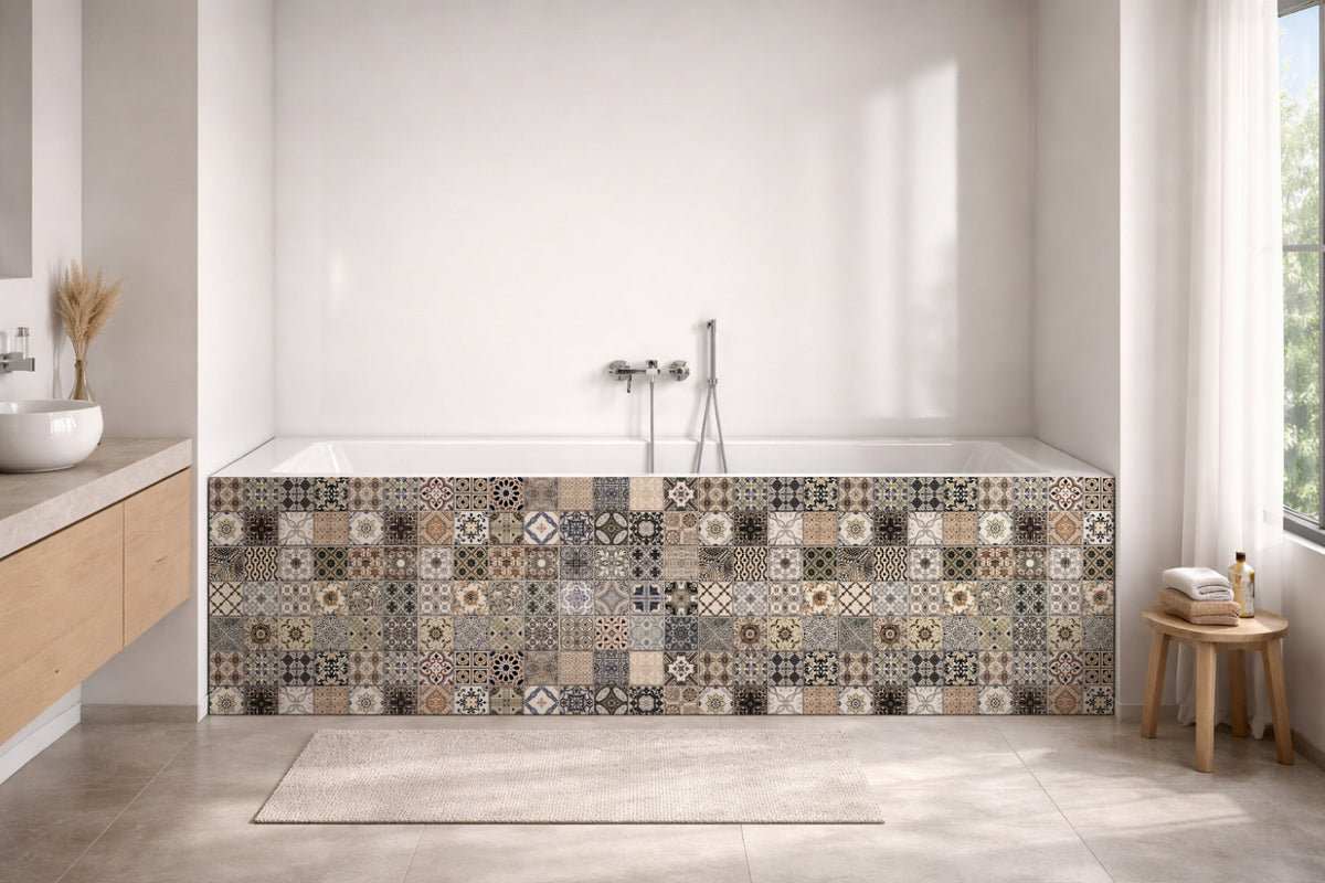 Badrückwand Patchwork
