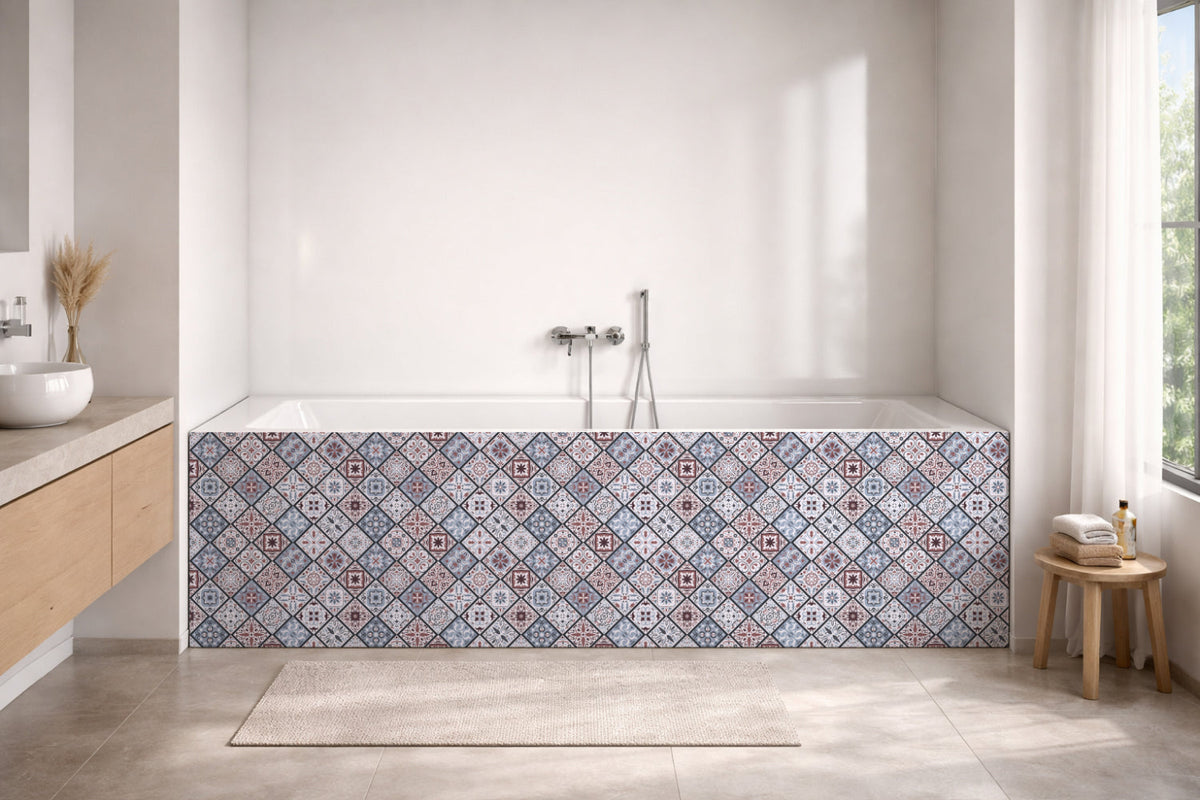 Badrückwand Patchwork