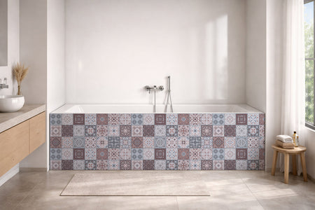 Badrückwand Patchwork