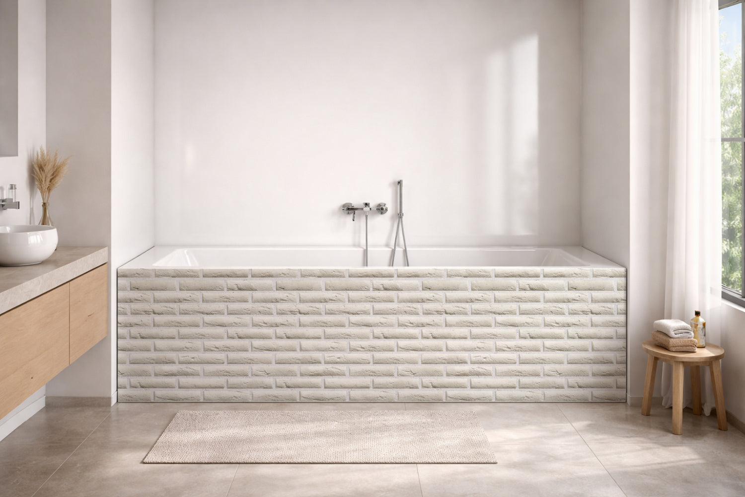 Badewannenverkleidung Steinoptik