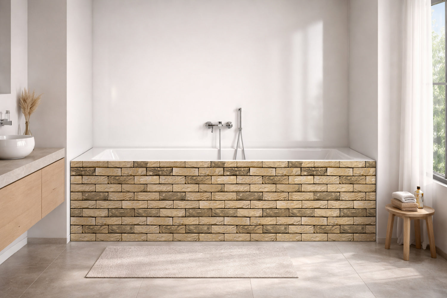 Badewannenverkleidung Steinoptik
